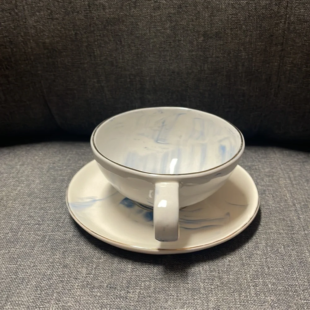 Anthropologie Strata Cup & Saucer